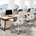 Office Desk Mesh Chair with Adjustable Ergonomic Lumbar, Beige