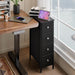 Narrow Storage Cabinet, Small Dresser with 4 Drawers, Slim Fabric Dresser Storage for Small Spaces, Black Dresser Nightstand Side Table for Bedroom, Bathroom, Laundry, Closet, Dorm