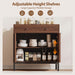 Sideboard Buffet Cabinet Storage, Modern Console Fluted Credenza