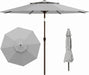 10FT Outdoor Patio Umbrella, 2 Tiers Market Table Umbrella with 8 Sturdy Ribs, Push Button Tilt and Crank, UPF50+ UV Protection for Deck, Pool, Garden and Backyard