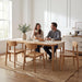 63 Inch Oak Finish SolidWood DiningTable Contemporary