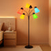 LED Floor Lamp, Medusa Multi Head Modern Tall, Rustic Adjustable Reading Standing Light for Living/Kids Room, Bedroom, Black