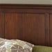 52" X 82" Traditional Wood King Headboard with Recessed Frame Moldings and Carved Detailed, Some Assembly Required, in Warm Cherry Brown Finish