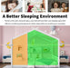 White Full Size Floor Bed Playhouse StorageShelves
