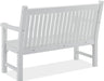 2-Person Poly Lumber Outdoor Bench with 700 Lbs Weight Capacity – Weatherproof Garden Seating For, Balcony Porch & Park, All-Weather Fade-Resistant Patio Furniture (White)