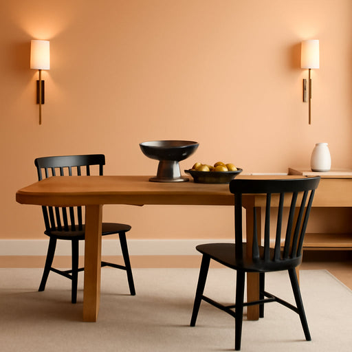 Dining Chairs Set of 4 Windsor Dining Chair, Spindle Back Farmhouse Kitchen Chairs Armless Solid Wood Side Chairs for Home/Dining Room/Restaurant/Patio,Black Finish