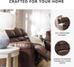Stoneland Faux Leather Manual Pull Tab Reclining Sofa, Dark Brown