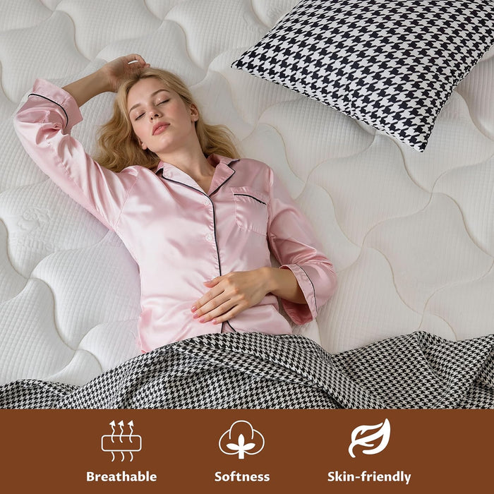 12 Inch Queen Mattress in a Box, Hybrid Cooling Gel Memory Foam & Pocketed Coils, Medium Firm, Certipur-Us Certified, Pressure Relief, Motion Isolation