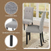 5-Piece Dining Table Set, 63" Faux Marble Table and 4 Chairs