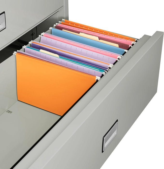 Lateral Fireproof File Cabinet 44" Wide 3-Drawer, Gray