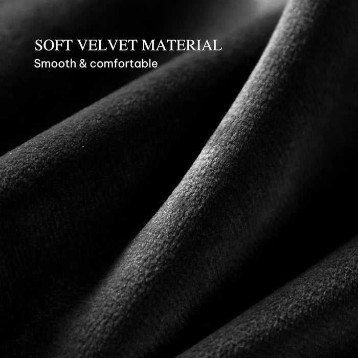 King Size Bed Frame with 4 Drawers and RGB LED Lights, Velvet Upholstered Platform Bed with Charging Station and Storage Headboard, No Box Spring Needed, Easy Assembly, Noise-Free, Black