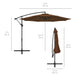 10Ft Offset Hanging Outdoor Market Patio Umbrella W/ Easy Tilt Adjustment - Brown