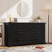 Black Six Drawer Dresser With Superior Organization