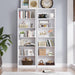 74" Tall Bookshelf, 6-Tier Floor Standing Bookcase with 2 Adjustable Shelves, 24" Wide Open Storage Shelf, Modern Display Organizer for Home Office, Living Room, Bedroom, Study
