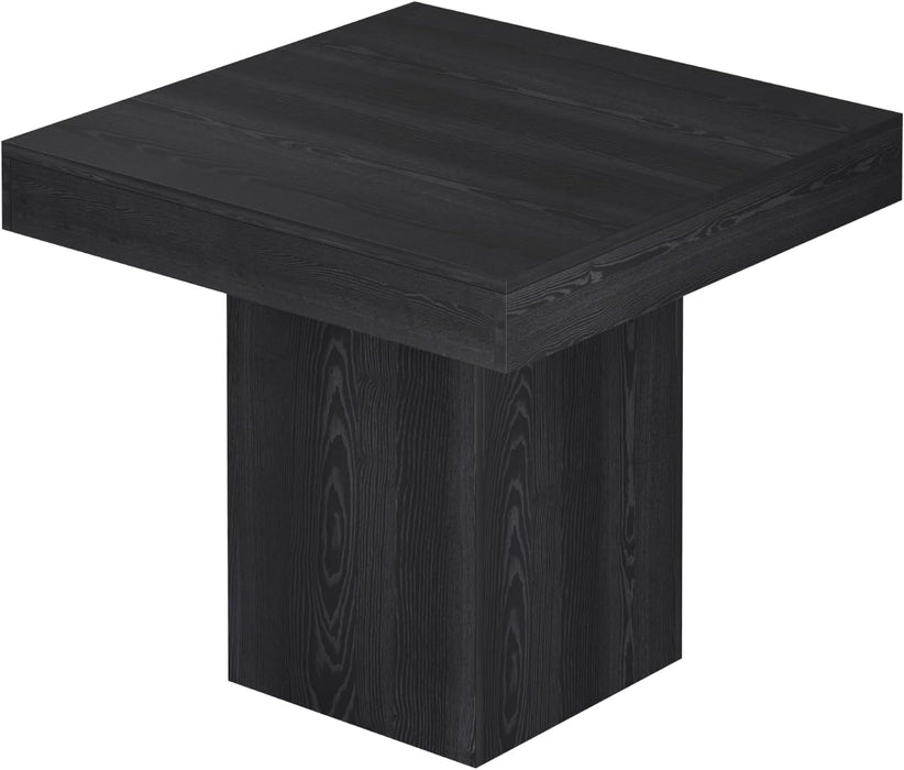 31.5" Square Dining Table for 2-4, Small Black Kitchen Table with 4.5" Thick-Profile Top and Sturdy Pedestal Base for Apartment & Small Spaces