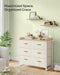 Beige Kids Dresser With 6 Drawers
