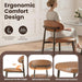 Dining Chairs Set of 4, Upholstered Kitchen & Dining Room Chairs with Curved Back and Bronze Metal Legs, Comfortable Modern Dining Side Chairs for Dining Room, Kitchen, Brown