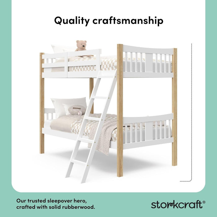 TwinOverTwin Bunk Bed White Finish Greenguard GoldCertified