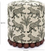 Dex Taupe Leopard Jacquard Ottoman