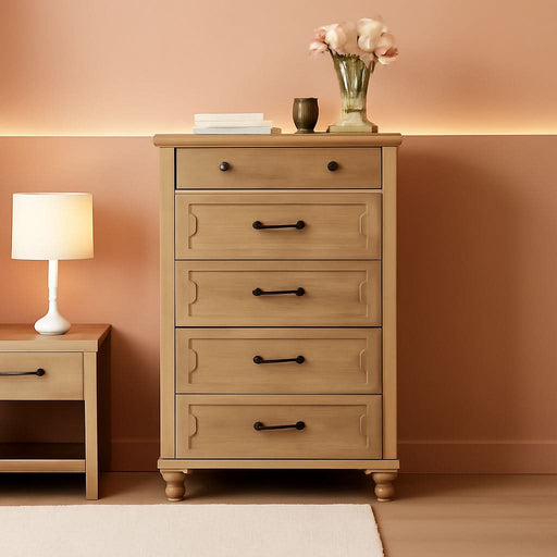 Oak Midcentury Dresser Five Drawers Storage Organizer Oak Midcentury Dresser Five Drawers Storage Organizer