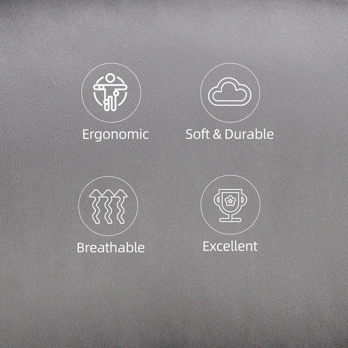 Manual Reclining Couch Set for Living Room, Include 1 Recliner Chair, 3 Seat Sofa, Soft Microfiber Recliner Sofa Furniture Set for Home and Office, Grey