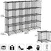 Wire Storage Cubes, Metal Storage Shelves Bookshelf, Stackable Modular Closet Organizer for Bedroom Living Room, Office, Black (20-Cube, Iron)