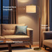 66Inch WalnutGold Arc Floor Lamp With ModernElegance