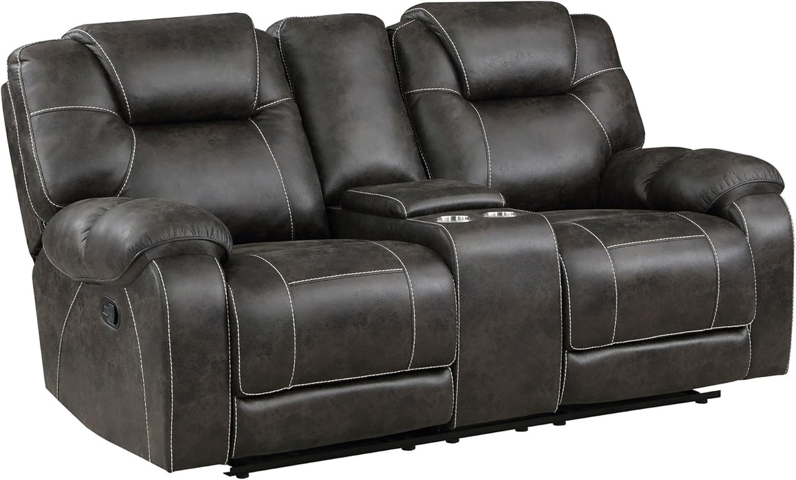 Recife 2-Piece Reclining Living Room Sofa Set, Chocolate