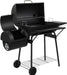 BBQ Charcoal Grill and Offset Smoker with Wheels & Side Front Table,Outdoor BBQ Grill with 557 Sq. In.,Patio Barbecue Cooker,Grilling Space for Outdoor Backyard,Balcony,Patio and Parties