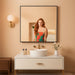30x48 Black Bathroom Mirror Shatterproof Tempered Glass