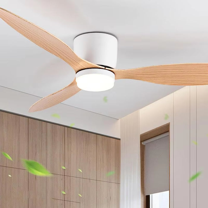 Modern Led Ceiling Fan without Lights DC Motor 6 Speeds Timing Fans 20CM Low Floor Loft Remote Control Lux&Vitae Fan with Lights