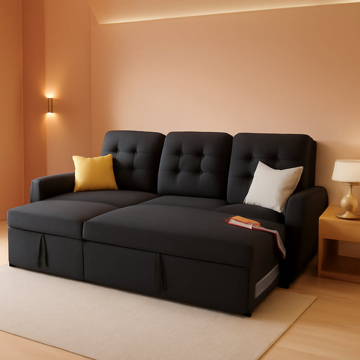 86Inch Convertible Sleeper Sectional With USB Ports