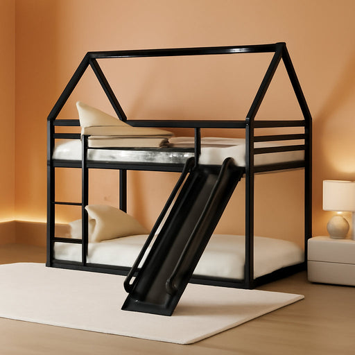 Twin Over Twin IndustrialGradeSturdy Bunk Bed Black