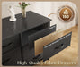 77.6" Long Dresser for Bedroom, 16 Drawer Fabric Dresser for Closet, Wide Chest of Drawers with Storage, TV Stand for 65, 75, 85 Inch TV, 77.6" W X 13" D X 26.4" H, Black