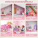 Wooden Dolls House for Toddlers Aged 3–5: Complete Set with Furniture, 4 Family Member Dolls, and a Pet Dog – Villa-Style Design for Indoor Play. Ideal Dollhouses for Children Aged 3 to 8