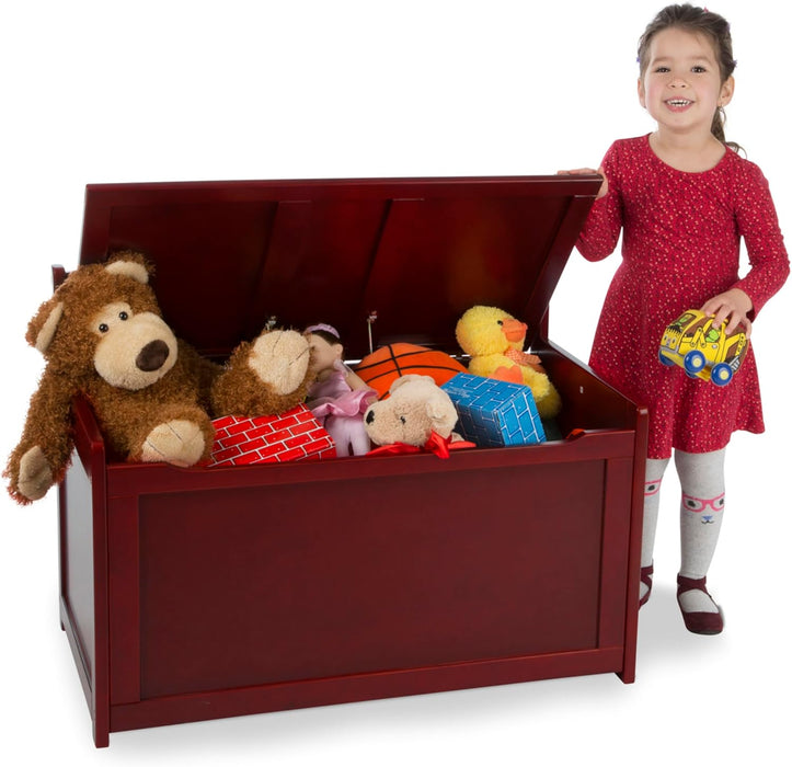Espresso Contemporary Toys Chest Safety Hinged Lid