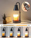 2 Pack Candle Warmer Lamp - Adjustable Height Candle Lamp Warmer, Stepless Dimming Function, Metal Candle Lamp for Jar Candles, No Flame Scented Candle Warmer with 2 Bulbs, Gifts for Mom