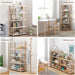 5-Tier Wooden Shelf Bookcase, Freestanding Open Bookshelf, Oak | Beech Wood Frame, 0.63" Shelves, Display Storage for Books, Plants, Decor, Living Room, Bedroom, Home Office