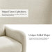 Farmhouse Curved Recliner Chair with Spindle Legs, Linen
