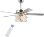 Contemporary Reversible Chrome Lighting Ceiling Fan