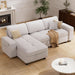 81" Sectional Sleeper Sofa with Pull Out Bed, L Shaped Sleeper Sofa, Pull Out Couch with Reclining Backrest, Reversible Storage Chaise, USB Ports, Tool-Free Assembly, Chenille Beige
