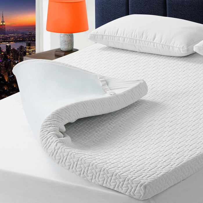 3 Inch Gel Memory Foam Cooling King Size Mattress Topper, Mattress Pad Cover for Pressure Relief, Bed Topper with Removable Cover，Soft & Breathable