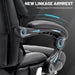 Massage Office Chair with Foot Rest,6 Points Vibration & Heat Executive Office Chairs,500Lbs Big and Tall Office Chair for Heavy People,Ergonomic Reclining Desk Chair,Dual-Use Pillow,Home Office,Black