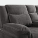 Modern Sectional Sofa Manual Recliner, Grey Fabric