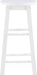 Zeke White 24" Counter Stool with round Seat
