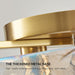 Handcrafted Gold Glass Circular Chandelier 3 Lights