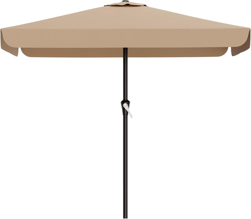 Beige 8x10 Foot Rectangular Patio Umbrella Valance