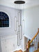 Six Ring LED Dimmable Black Chandelier CeilingLight