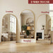 58"X18" Arched Full Length Mirror with Stand, Full Body Mirror with Aluminum Frame, Freestanding/Leaning/Wall-Mounted, Floor Mirrors for Bedroom, Living Room, Entryway, Dressing Room, Gold