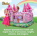 Inflatable Pink Princess Castle, Indoor Toddler Playhouse for Kids 3+, Sleepover Mattress Playhouse for Girls & Boys with Built in Motor, Inflates to over 5Ft Tall, Childrens Play House